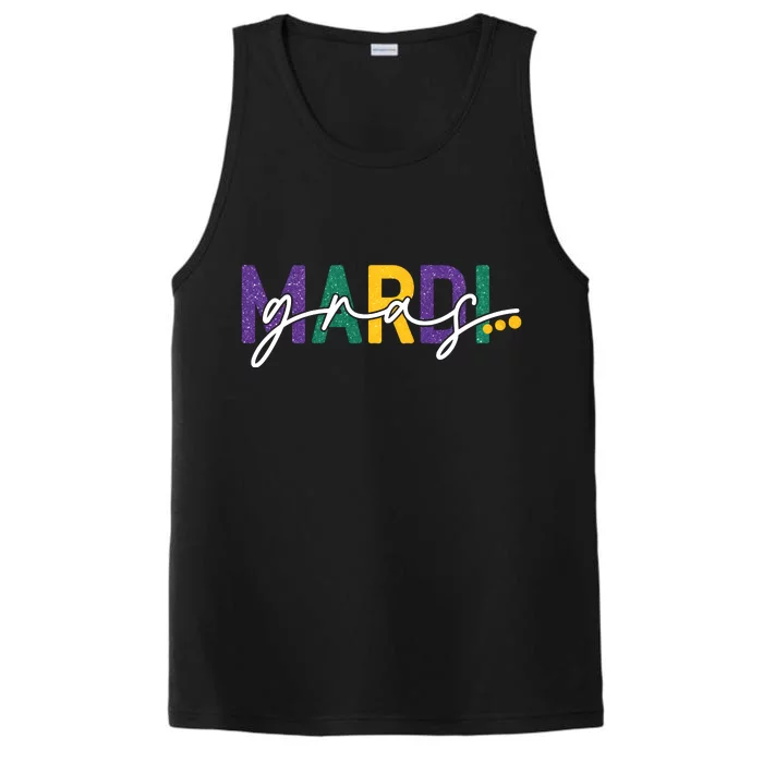 Mardi Gras Fleur De Lis Performance Tank