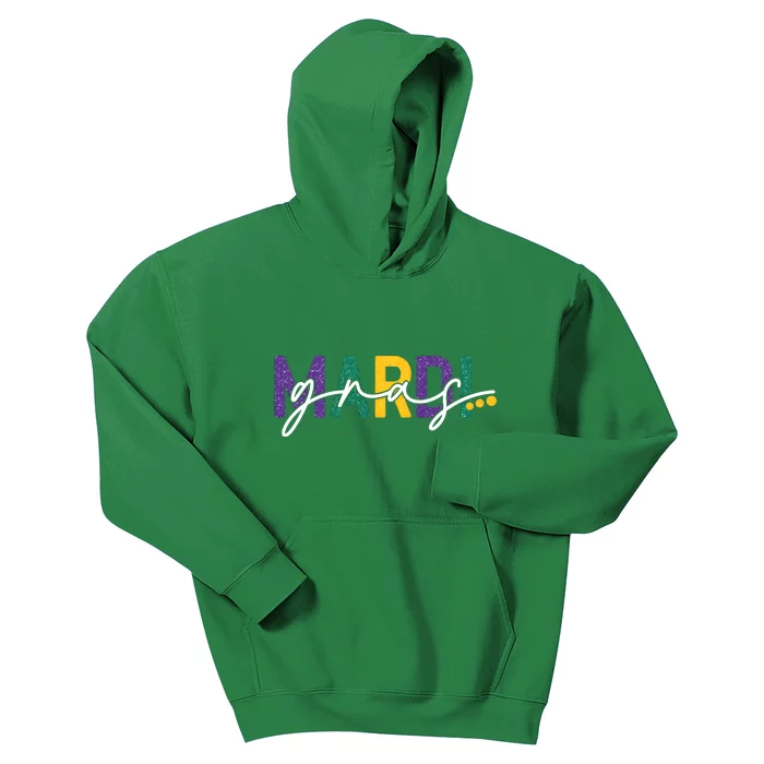 Mardi Gras Fleur De Lis Kids Hoodie