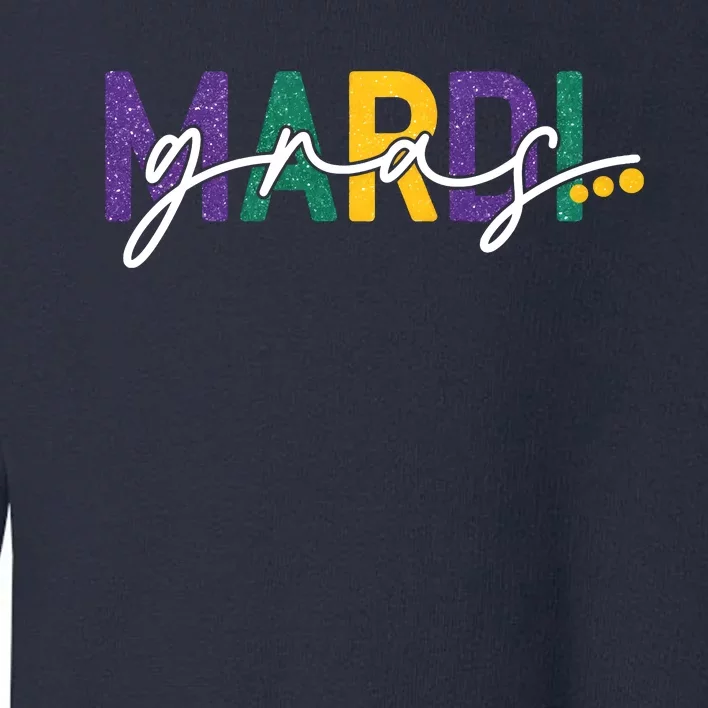 Mardi Gras Fleur De Lis Toddler Sweatshirt