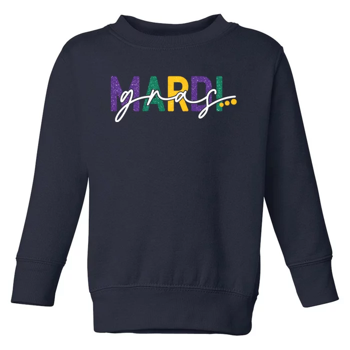 Mardi Gras Fleur De Lis Toddler Sweatshirt