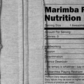 Music Gift Funny Nutrition Facts Marimba Player Full Zip Hoodie