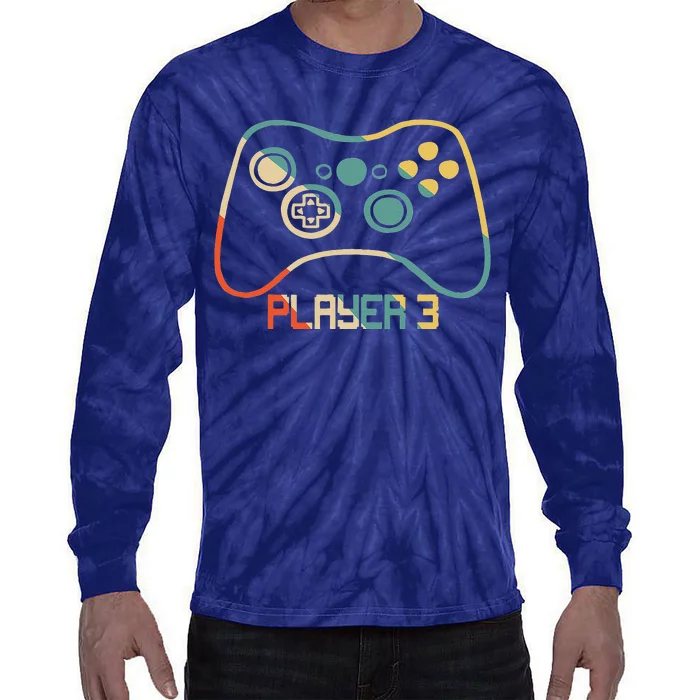 Matching Gamer For Dad, Mom Player 1 Tie-Dye Long Sleeve Shirt