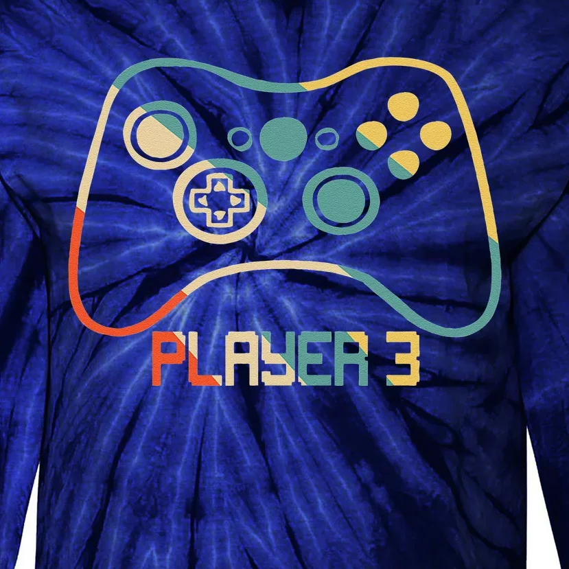 Matching Gamer For Dad, Mom Player 1 Tie-Dye Long Sleeve Shirt