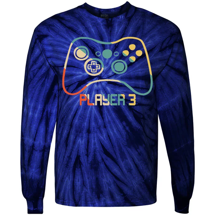 Matching Gamer For Dad, Mom Player 1 Tie-Dye Long Sleeve Shirt