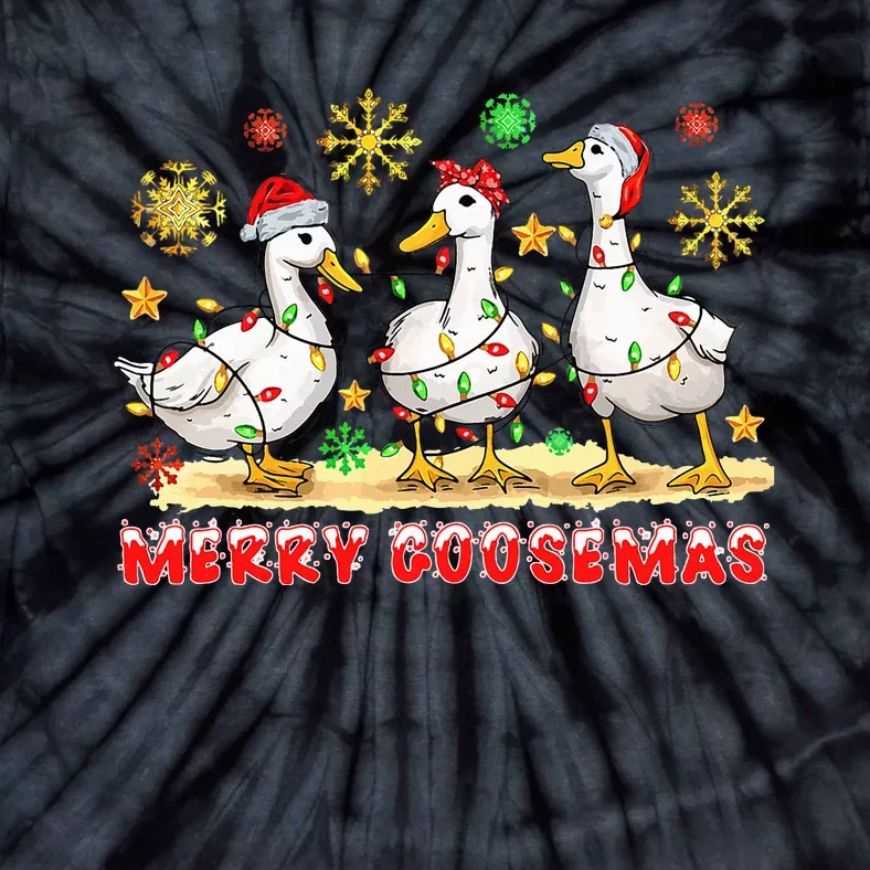 Merry Goosemas Funny Christmas Duck Silly Goose Memes Tie-Dye T-Shirt