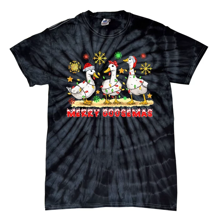 Merry Goosemas Funny Christmas Duck Silly Goose Memes Tie-Dye T-Shirt