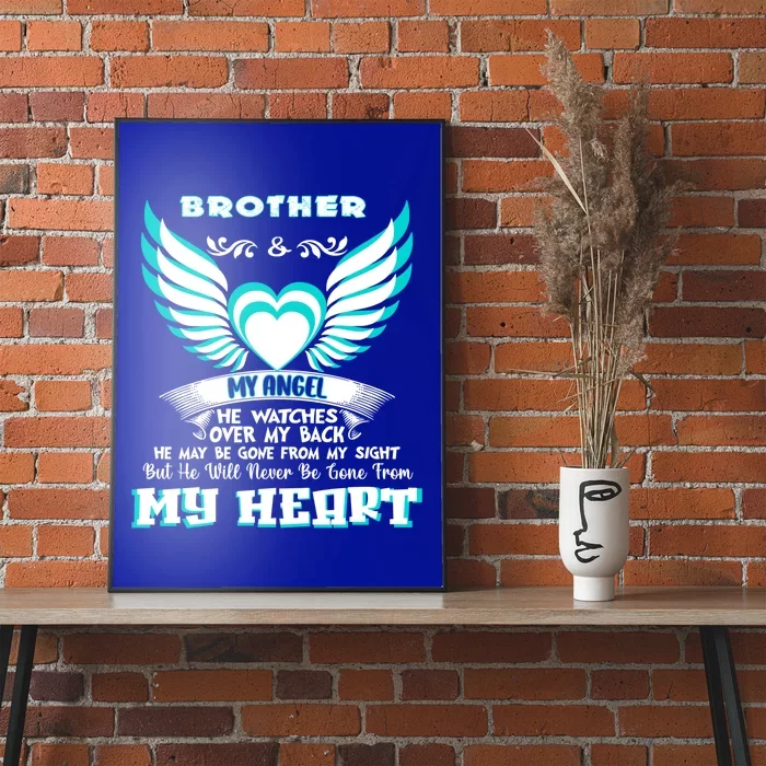 Memorial Gift For Gift Loss Of Brother Brother In Heaven Gift Poster