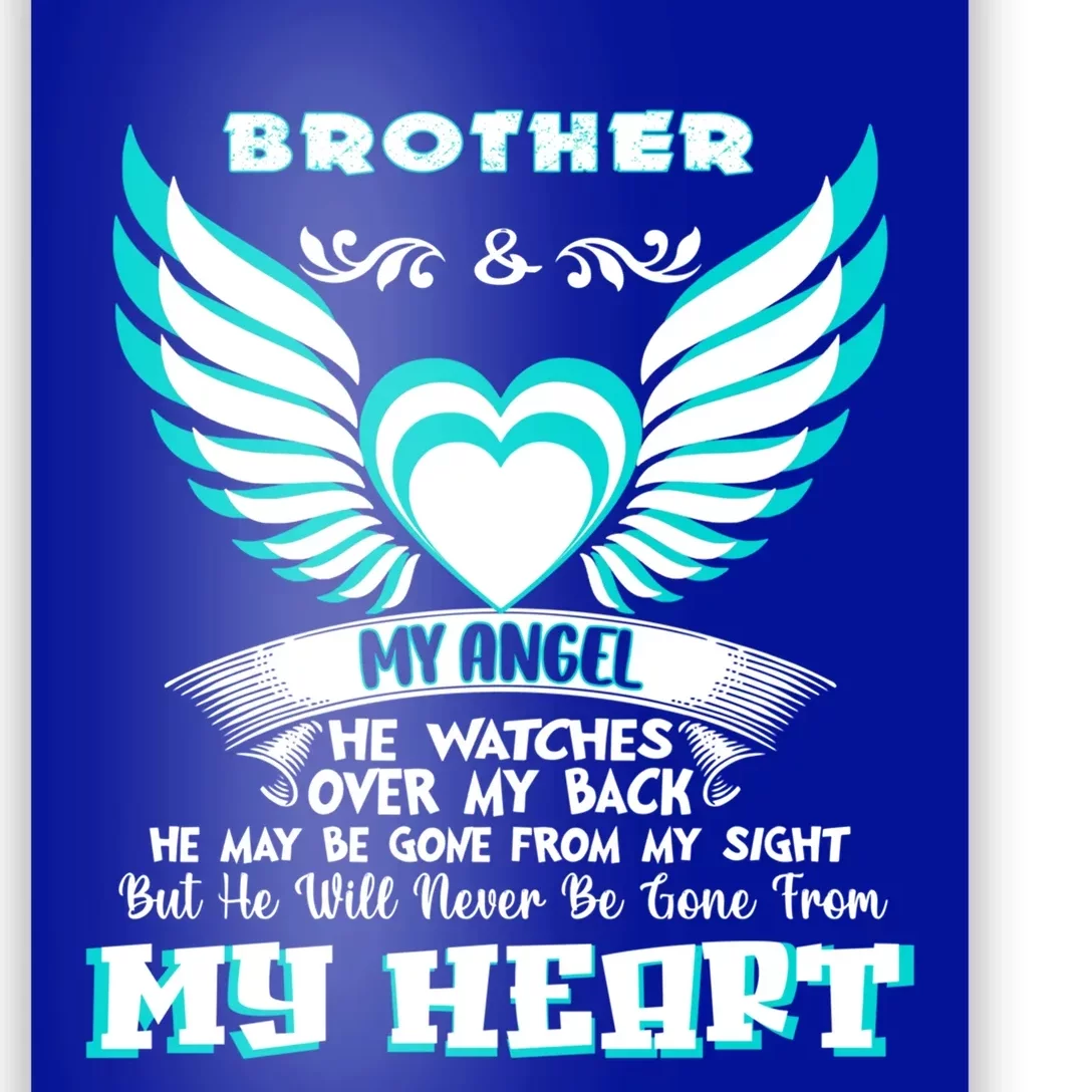 Memorial Gift For Gift Loss Of Brother Brother In Heaven Gift Poster