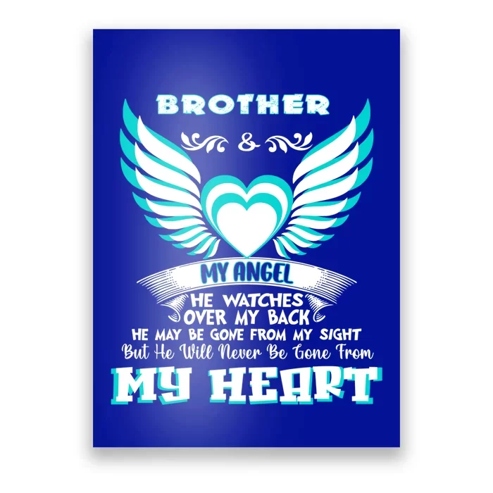 Memorial Gift For Gift Loss Of Brother Brother In Heaven Gift Poster