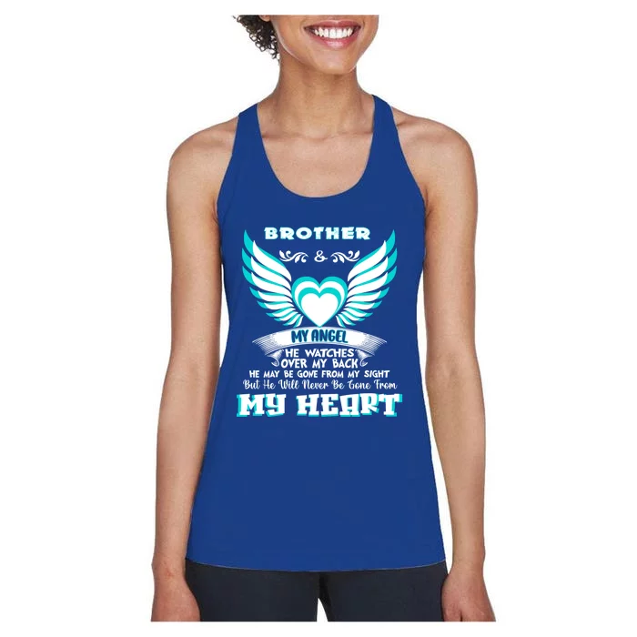 Memorial Gift For Gift Loss Of Brother Brother In Heaven Gift Women's Racerback Tank