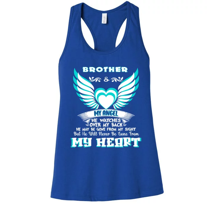 Memorial Gift For Gift Loss Of Brother Brother In Heaven Gift Women's Racerback Tank