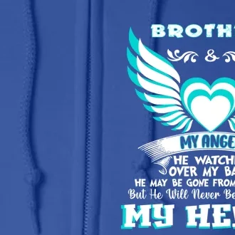 Memorial Gift For Gift Loss Of Brother Brother In Heaven Gift Full Zip Hoodie