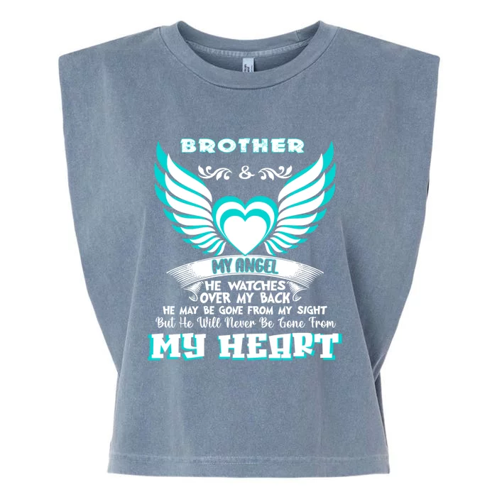 Memorial Gift For Gift Loss Of Brother Brother In Heaven Gift Garment-Dyed Women's Muscle Tee