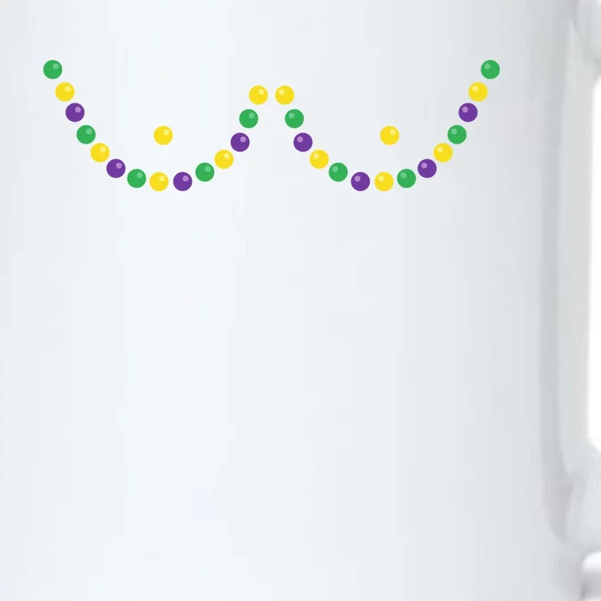 Mardi Gras Funny Beads Boobs Outline Gift Black Color Changing Mug