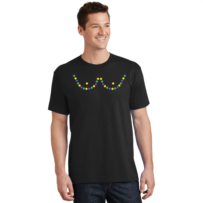 Boob Mardi Gras Beads Boobs Outline Boob Long Sleeve T-Shirt T