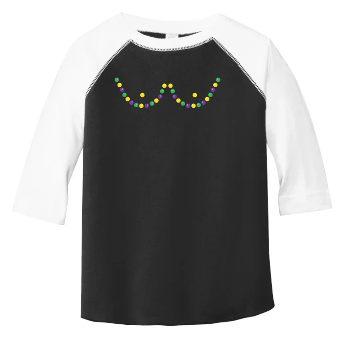 Mardi Gras Funny Beads Boobs Outline Gift Toddler Fine Jersey T-Shirt