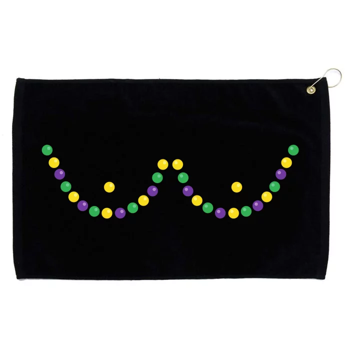 Mardi Gras Funny Beads Boobs Outline Gift Grommeted Golf Towel