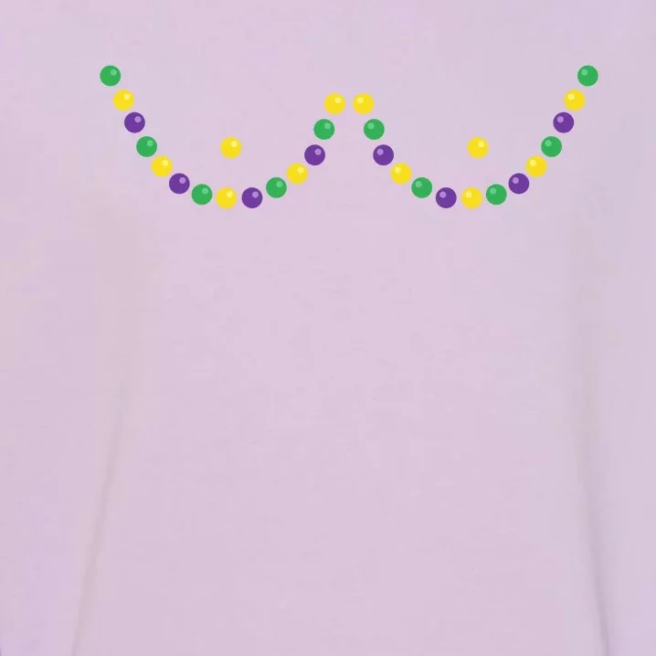 Mardi Gras Funny Beads Boobs Outline Gift Garment-Dyed Sweatshirt