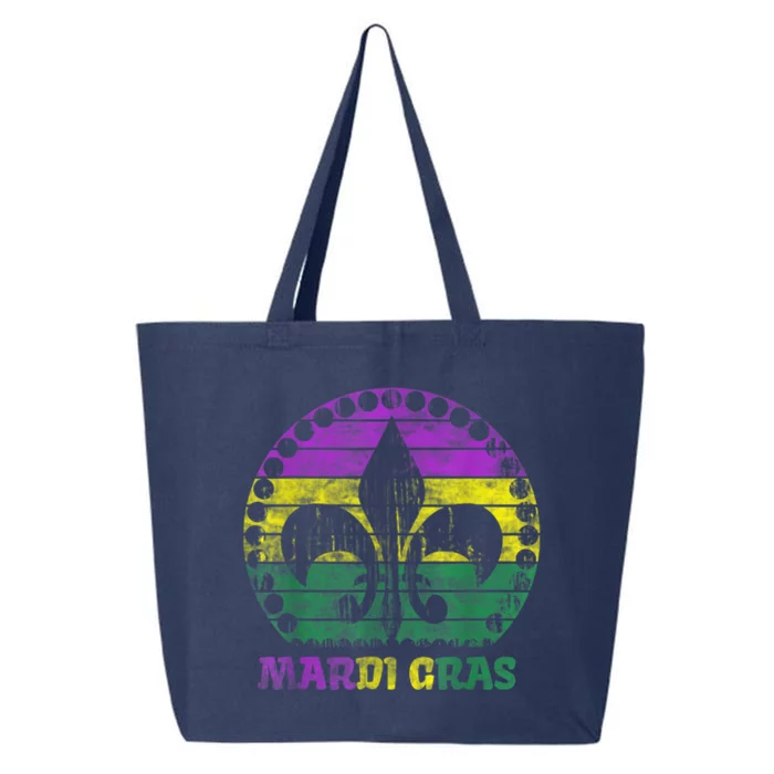 Mardi Gras Fleur De Lis Retro Sunset I Carnival 25L Jumbo Tote