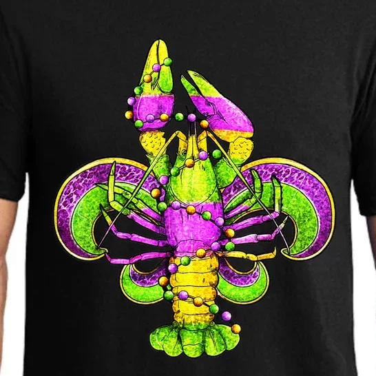 Mardi Gras Fleur De Lis Crawfish Pajama Set