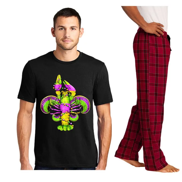 Mardi Gras Fleur De Lis Crawfish Pajama Set