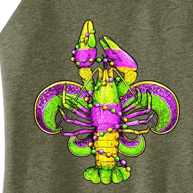 Mardi Gras Fleur De Lis Crawfish Women’s Perfect Tri Rocker Tank