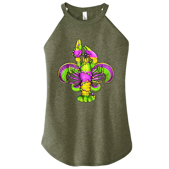 Mardi Gras Fleur De Lis Crawfish Women’s Perfect Tri Rocker Tank