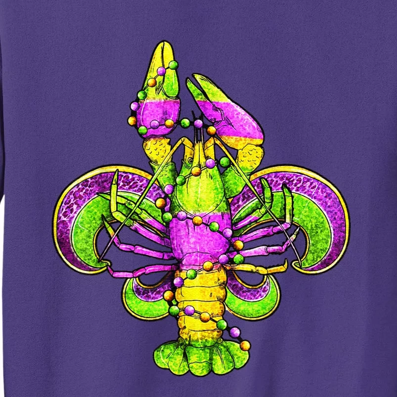 Mardi Gras Fleur De Lis Crawfish Sweatshirt