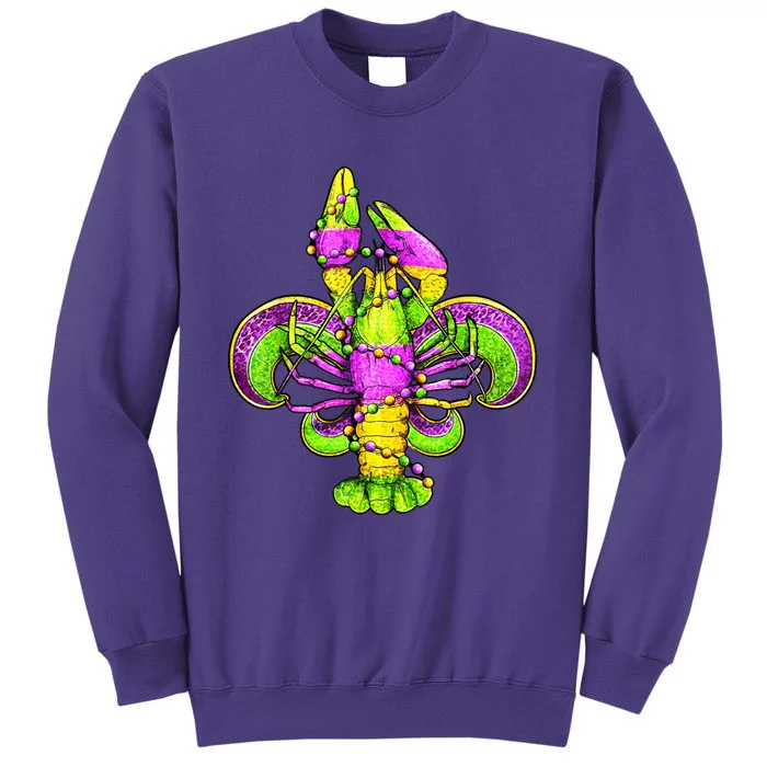 Mardi Gras Fleur De Lis Crawfish Sweatshirt