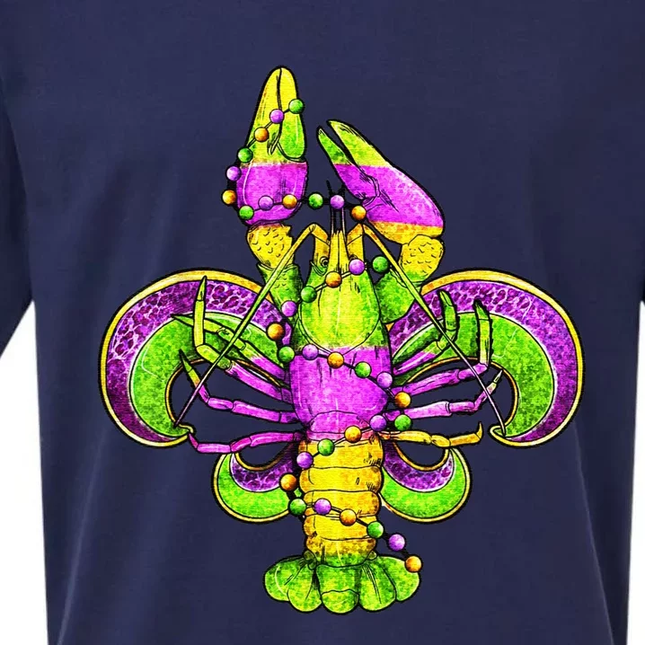 Mardi Gras Fleur De Lis Crawfish Sueded Cloud Jersey T-Shirt