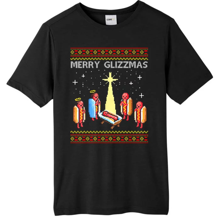 Merry Glizzmas Funny Christmas ChromaSoft Performance T-Shirt