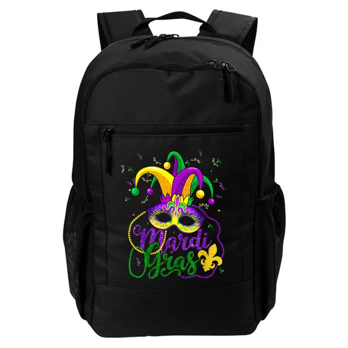 Mardi Gras For Beads Mask Feathers Hat Daily Commute Backpack