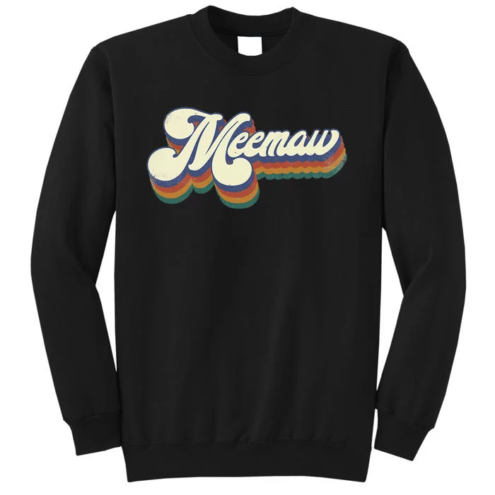 Meemaw Gifts For Grandma Retro Vintage MotherS Day Meemaw Tall Sweatshirt