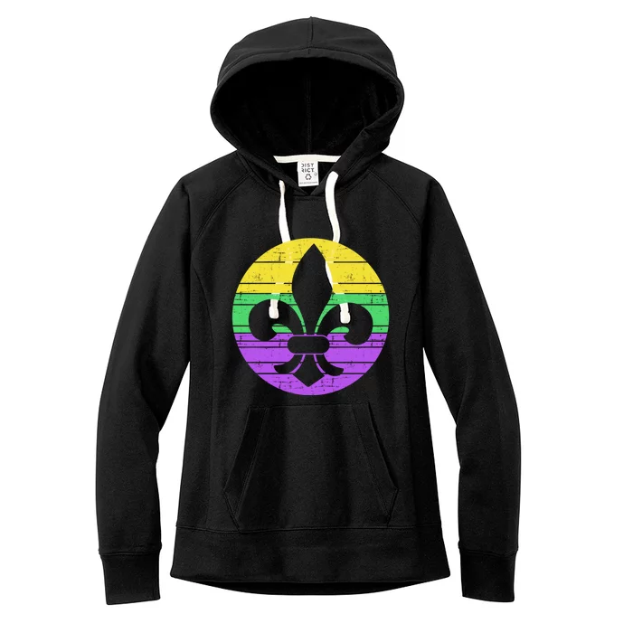 Mardi Gras Fleur De Lis For Carnival Celebration Gift Women's Fleece Hoodie