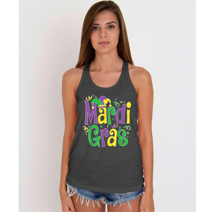 Mardi Gras Fun Mardi Gras Party Women's Knotted Racerback Tank