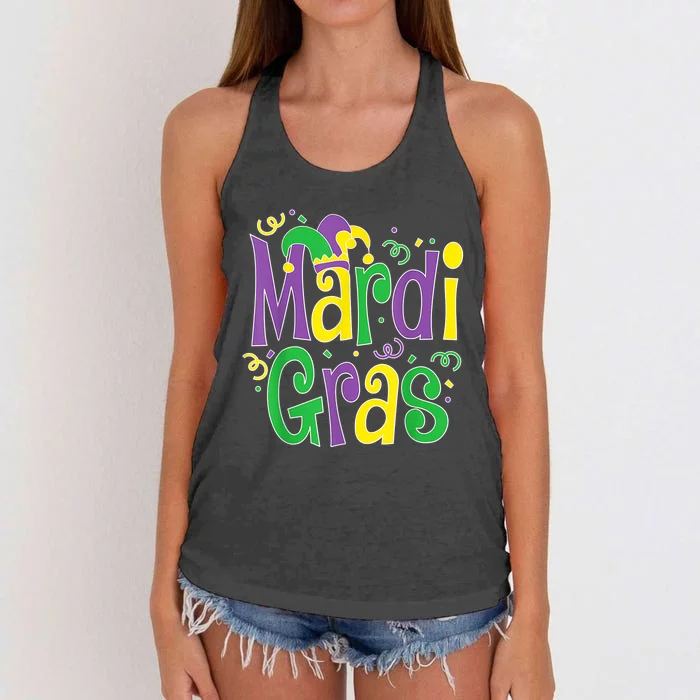 Mardi Gras Fun Mardi Gras Party Women's Knotted Racerback Tank