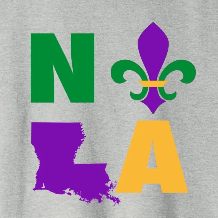 Mardi Gras Fleur De Lis Mardi Gras New Orleans Gift Women's Crop Top Tee