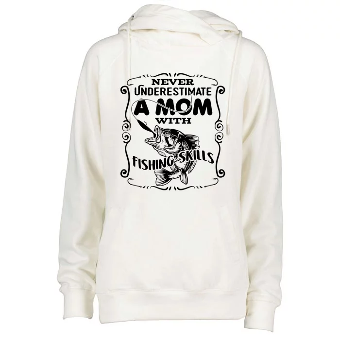 Mom Goes Fishing Fisher Fishing Skills Cool Gift Womens Funnel Neck Pullover Hood