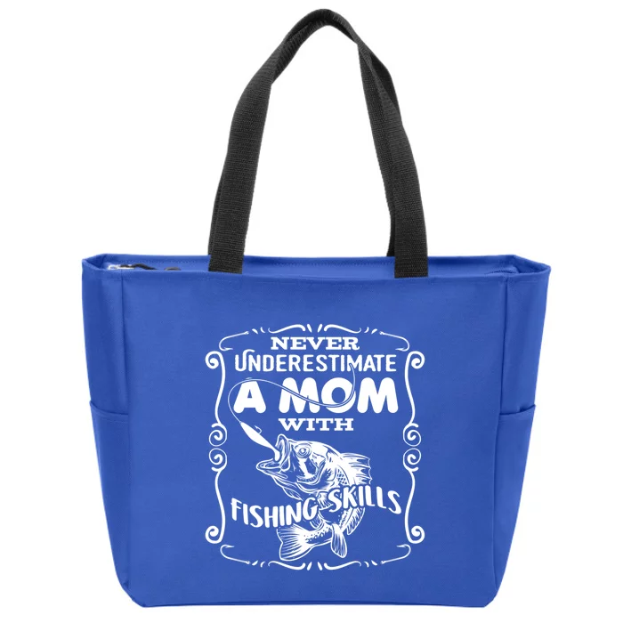 Mom Goes Fishing Fisher Fishing Skills Cool Gift Zip Tote Bag