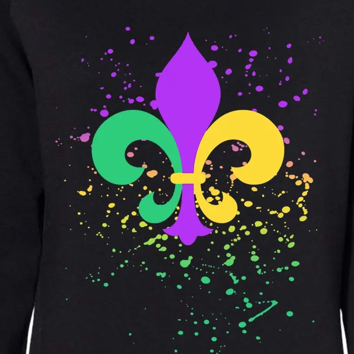 Mardi Gras Fleurgiftdegiftlis Paint Splatter Gift Womens California Wash Sweatshirt