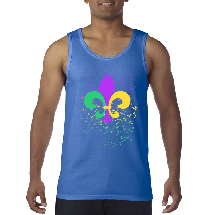 Mardi Gras Fleurgiftdegiftlis Paint Splatter Gift Tank Top