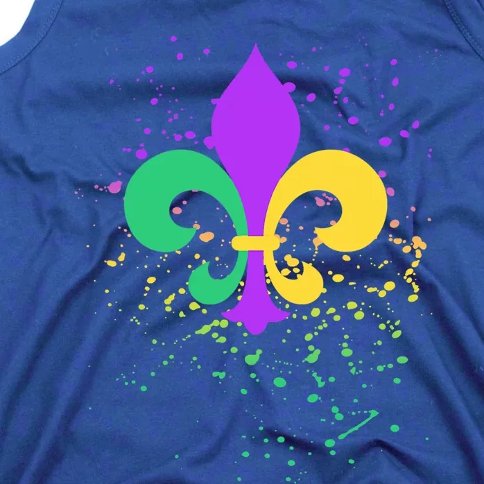 Mardi Gras Fleurgiftdegiftlis Paint Splatter Gift Tank Top