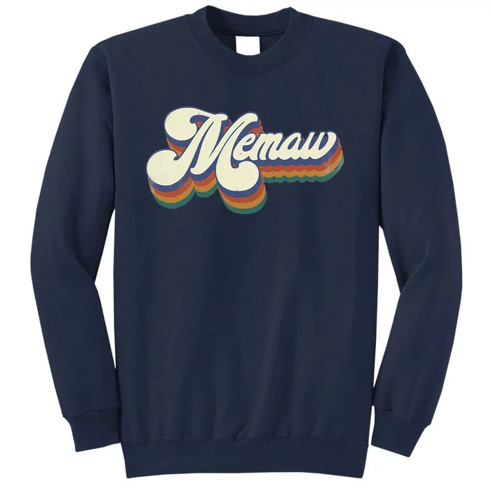 Memaw Gifts For Grandma Retro Vintage Mother's Day Memaw Tall Sweatshirt