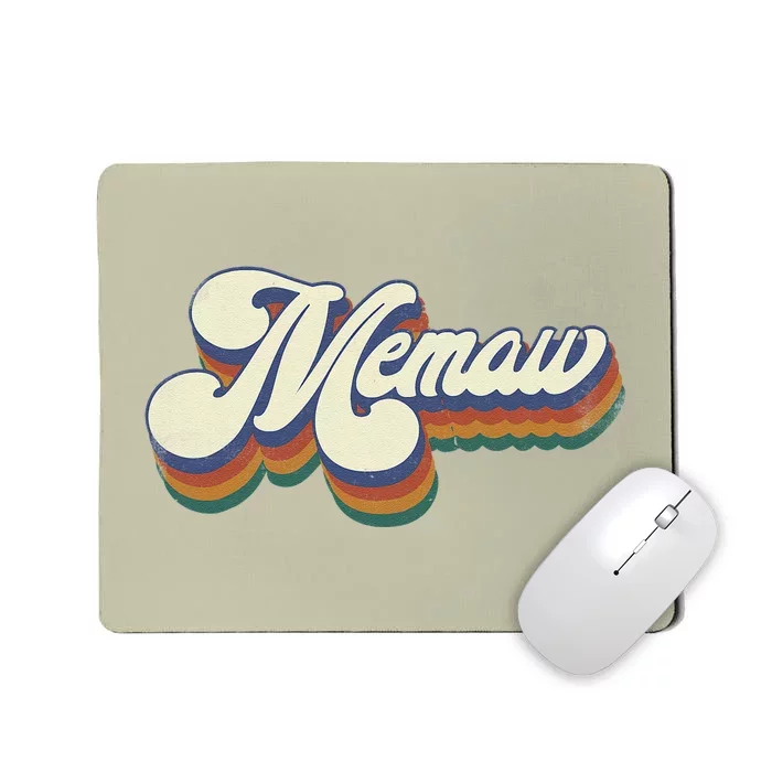 Memaw Gifts For Grandma Retro Vintage Mother's Day Memaw Mousepad