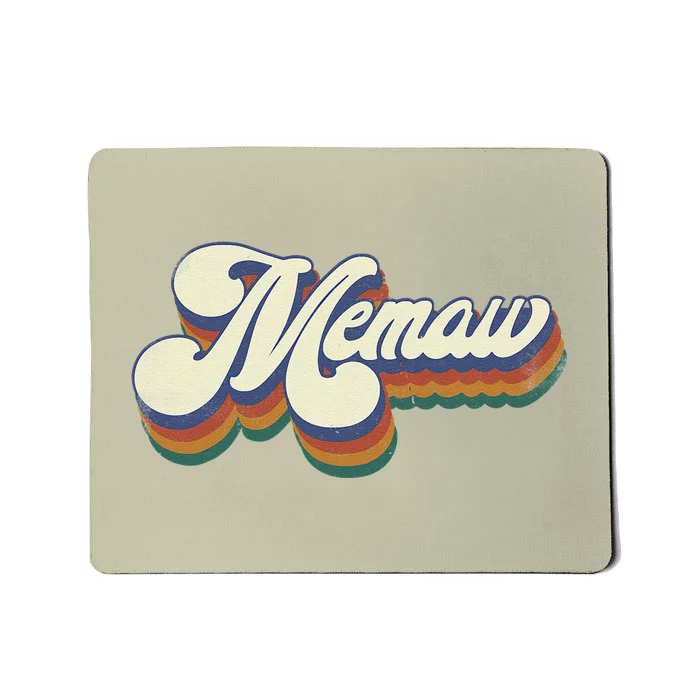 Memaw Gifts For Grandma Retro Vintage Mother's Day Memaw Mousepad