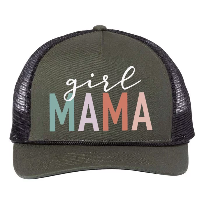 Mama Gifts For Mother Mom Of Leopard Retro Rope Trucker Hat Cap