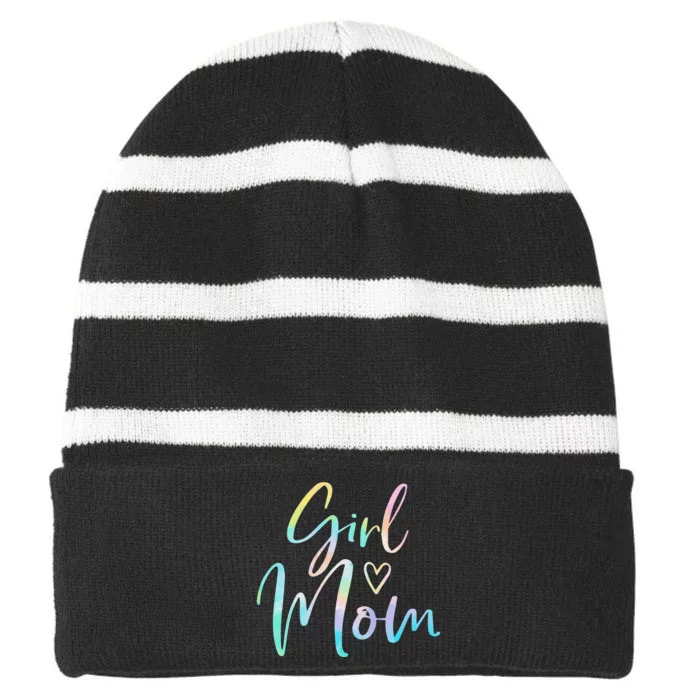 Mom Gifts For Mother Mama Of Tie Dye Striped Beanie with Solid Band