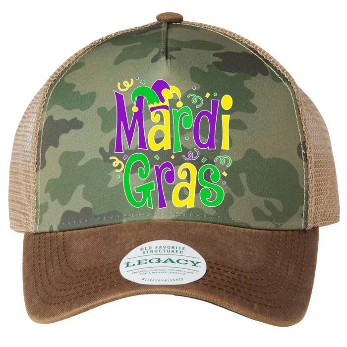 Mardi Gras Funny Mardi Gras Party Legacy Tie Dye Trucker Hat