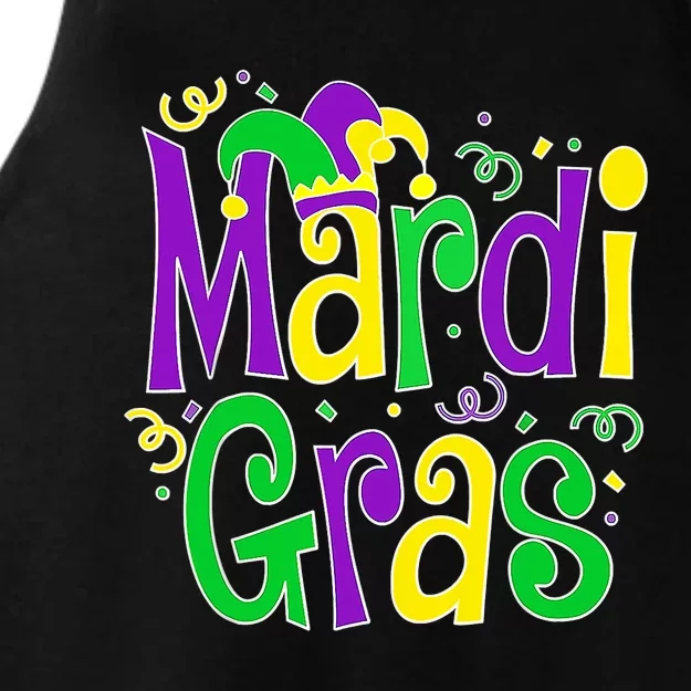 Mardi Gras Funny Mardi Gras Party Ladies Tri-Blend Wicking Tank