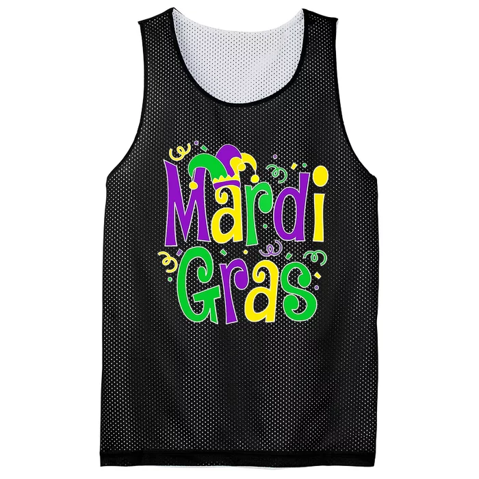 Mardi Gras Funny Mardi Gras Party Mesh Reversible Basketball Jersey Tank